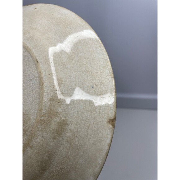 antique JC Pottery England 8" Salad Plate blue willow pattern - Picture 8 of 10